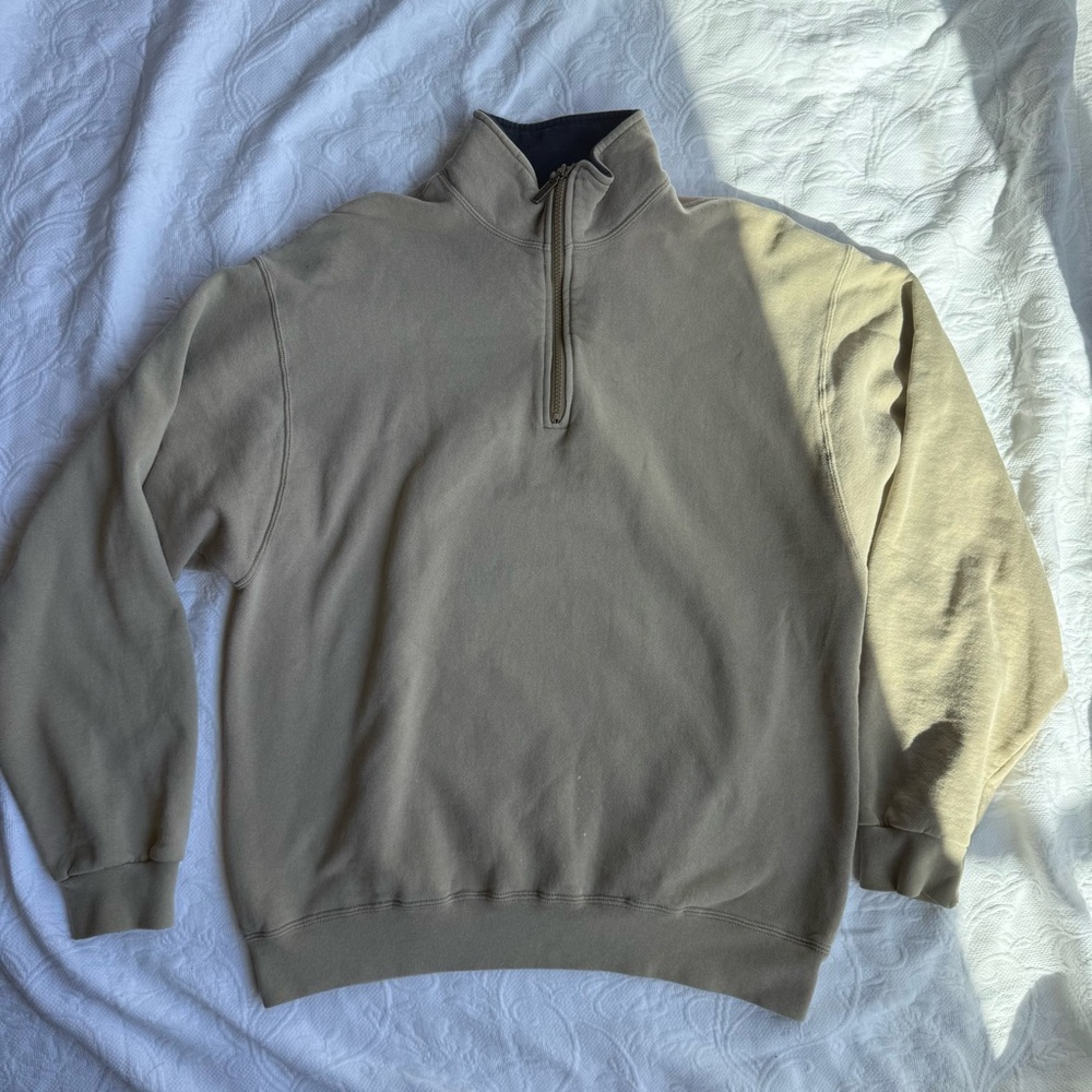 Vintage L.L Bean quarter zip khaki